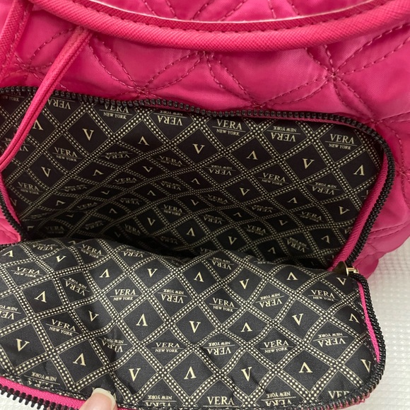 Vera New York magenta pink textured quilted backpack - Picture 9 of 15